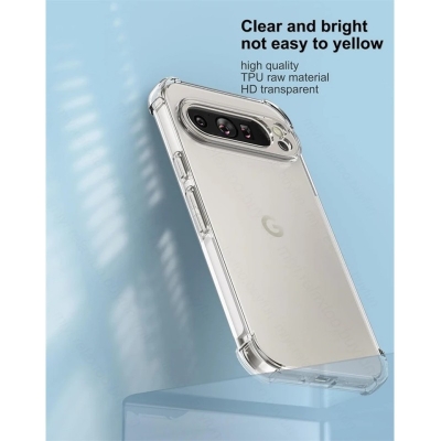 Picture of For Google Pixel 9 Pro 5G Soft Silicone Airbag Transparent Back Cover Case-Transparent