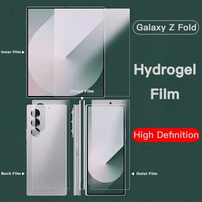 Picture of 4in1 For Samsung Galaxy Z Fold 6 HD Screen Protector tpu Hydrogel Film (inner Screen+Front Screen+Back+side)-Z Fold 6