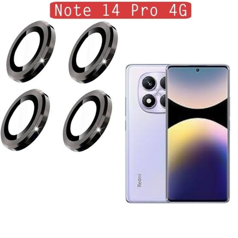 Picture of For Xiaomi Redmi Note 14 Pro 4G Camera Protector Ring Aluminium and Tempered Glass
