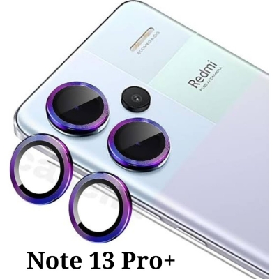 Picture of For Xiaomi Redmi Note 13 Pro Plus 4G/5G Camera Protector Ring Aluminium and Tempered Glass