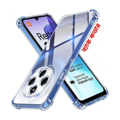 Picture of For Xiaomi Redmi 14C 14R 5G A3 Pro 4G A4 5G poco C75 4G M7 5G soft TPU Silicone Airbag Transparent Back Cover Case-Transparent
