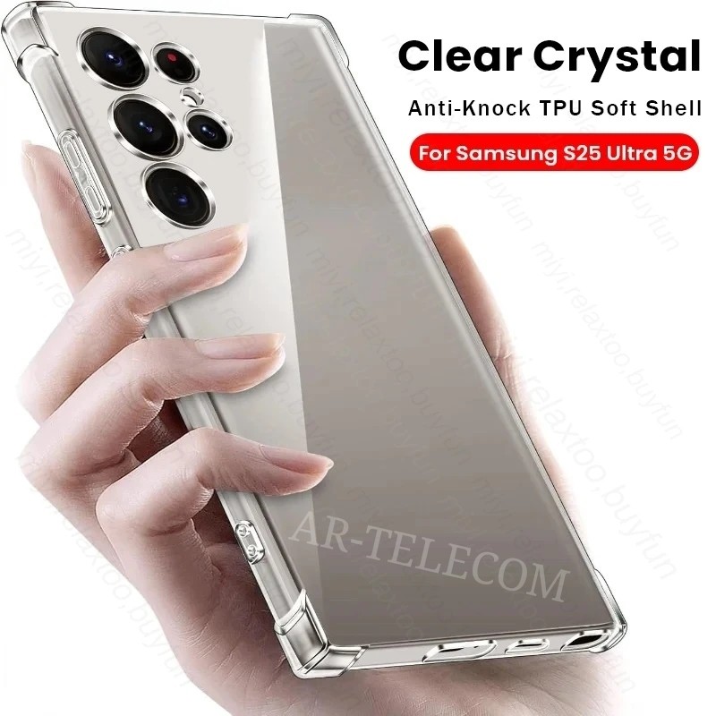 Picture of For Samsung Galaxy S25 Ultra Soft TPU Silicone Airbag Transparent Back Cover Case-Transparent