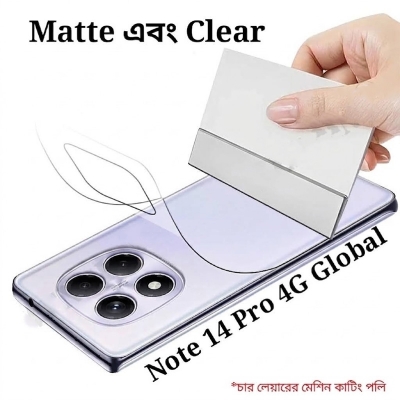 Picture of For Xiaomi Redmi Note 14 Pro 4G Global Back Protector Film Matte and Clear