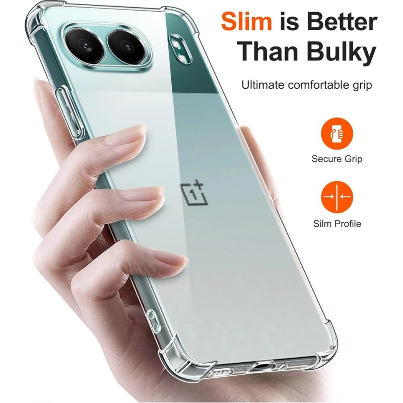 Picture of foe OnePlus Nord 4 5G Soft TPU Silicone Airbag Transparent Back Cover Case-Transparent