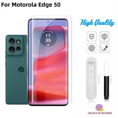 Picture of For Motorola Edge 50 High Quality Real Tempered Glass UV Screen Protector Glass-Edge 50