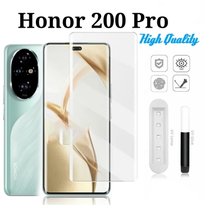 Picture of For Honor 200 Pro High Quality Real Tempered Glass UV Glass Screen Protector-Honor 200 Pro