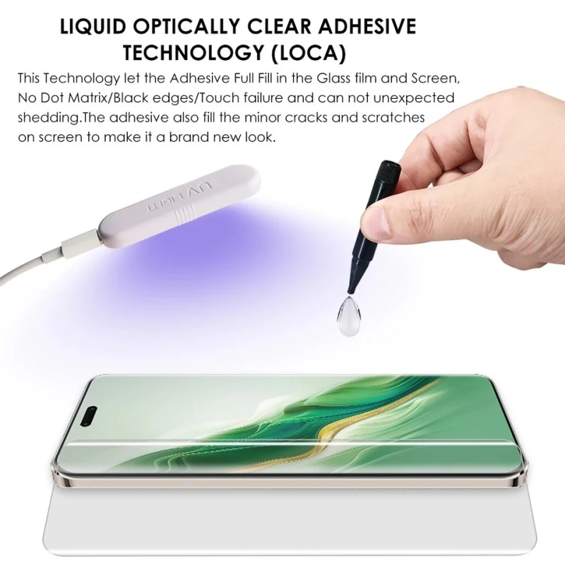 Picture of For Honor 200 Pro High Quality Real Tempered Glass UV Glass Screen Protector-Honor 200 Pro