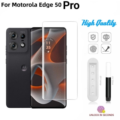 Picture of For Motorola Edge 50 Pro High Quality Real Tempered Glass UV Screen Protector-Edge 50 Pro