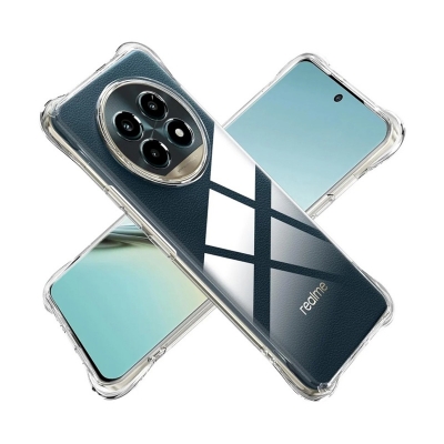 Picture of For Realme 13 Pro and Realme 13 Pro Plus 5G Soft TPU Silicone Airbag Transparent Back Cover Case-Transparent