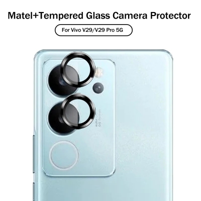 Picture of For vivo V29 and V29 Pro 5G Camera Protector Ring Aluminium and Tempered Glass