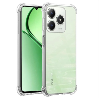 Picture of For Realme C63 C61 4G Soft TPU Silicone Airbag Transparent Back Cover Case-Transparent