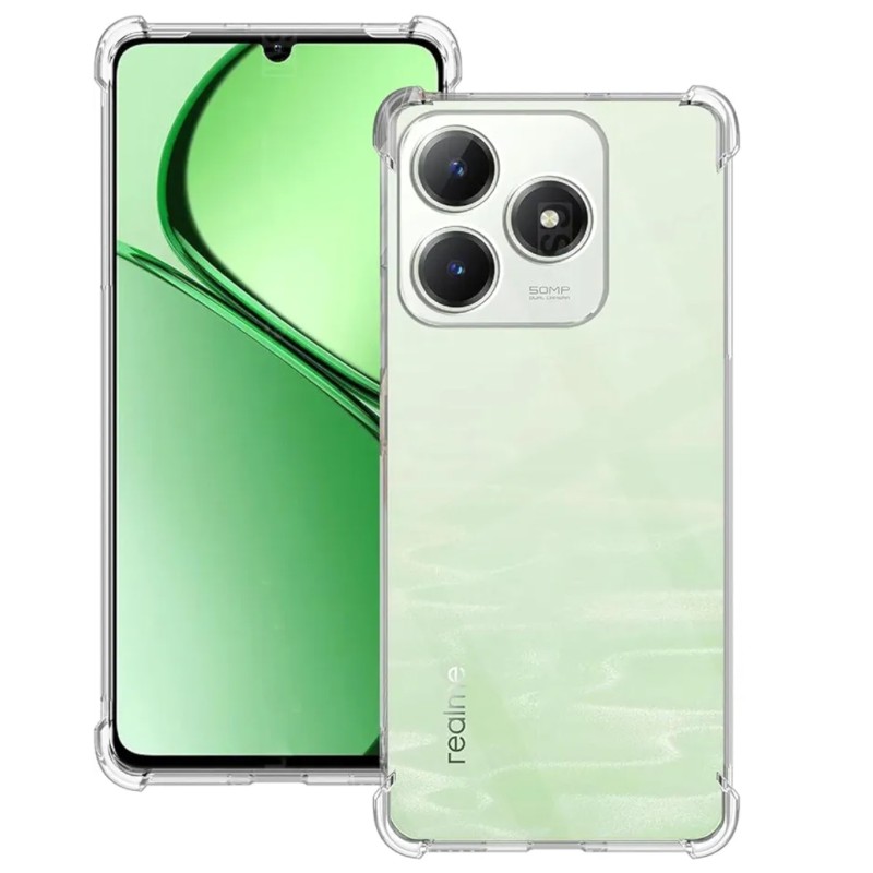 Picture of For Realme C63 C61 4G Soft TPU Silicone Airbag Transparent Back Cover Case-Transparent