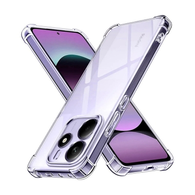 Picture of For Xiaomi Redmi Note 14 5G (Global) Soft TPU Silicone Airbag Transparent Back Cover Case-Transparent