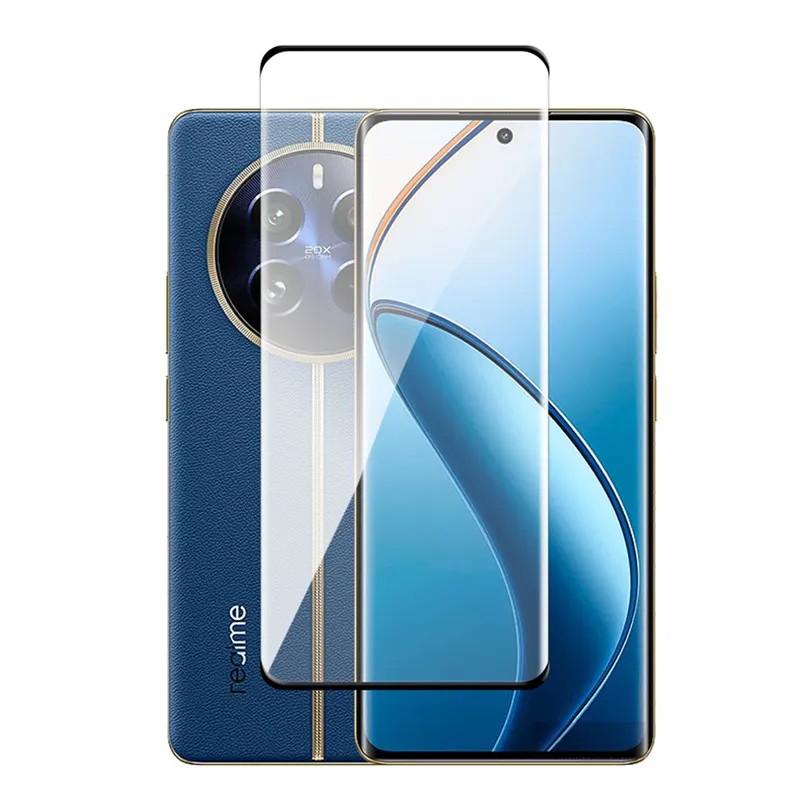 Picture of For Realme 12 Pro 5G and Realme 12 Pro Plus 5G Full Glued Full Coverage Tempered Glass Screen Protector