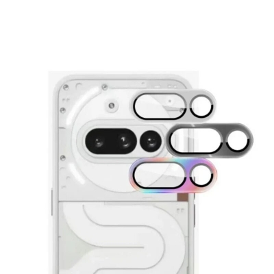 Picture of For Nothing Phone 3A Aluminum Metal Frame And 9H Hardness Tempered Glass Camera Lens Protector
