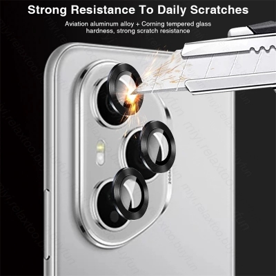 Picture of For Honor 400 Pro 5G Camera Lens Protector Ring Aluminium+Tempered Glass