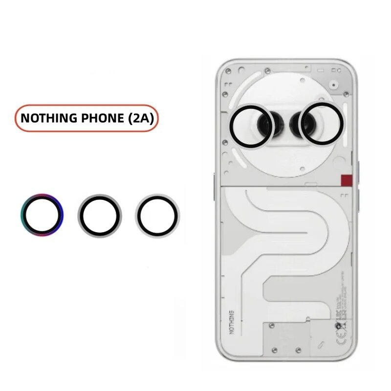 Picture of For Nothing Phone 2A Plus Aluminum Metal Frame And 9H Hardness Tempered Glass Camera Lens Protector