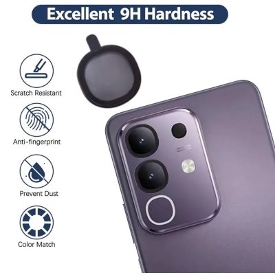 Picture of For vivo Y29 4G / T4x 5G / Y300t 5G / iQOO Z10x 5G 5G / Y31 Pro Camera Lens Ring Protector Aluminium and Tempered Glass