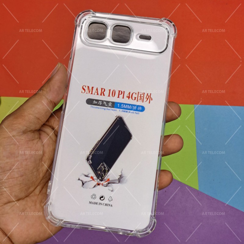 Picture of For Infinix Smart 10 Plus 4G Four Corners Soft TPU Silicone Transparent Back Cover Case-Transparent