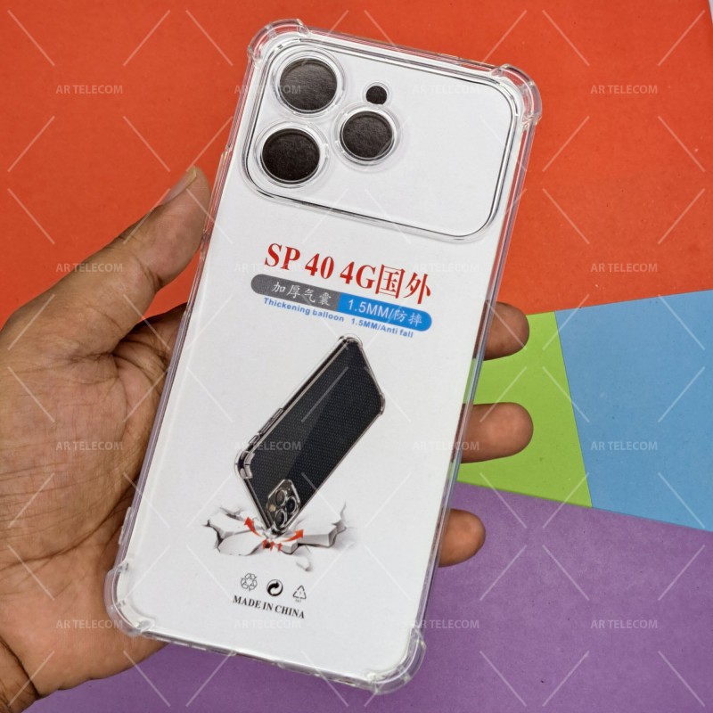 Picture of For Tecno Spark 40 4G Four Corners Soft TPU Silicone Transparent Back Cover Case-Transparent