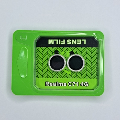 Picture of For Realme C71 4G Camera Protector Ring Aluminium and Tempered Glass-silver