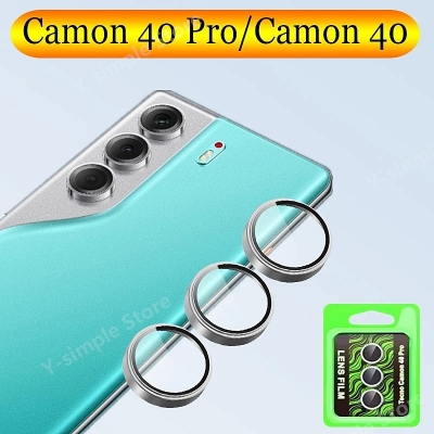 Picture of For Tecno Camon 40 40 Pro Camera Protector Ring Aluminium and Tempered Glass
