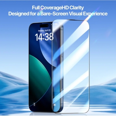 Picture of For Apple iPhone 17 17 Air 17 Pro 17 Pro Max Full Coverage High Quality Real Tempered Glass Screen Protector