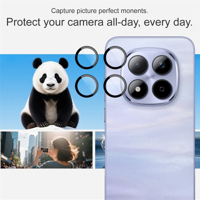 Picture of 1 Set For Xiaomi Redmi Note 15 Pro Tempered Glass Camera Lens aluminium Metal Ring Lens Protector