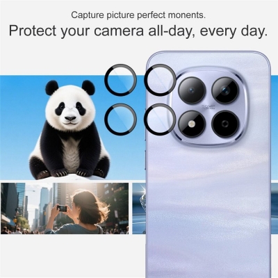 Picture of 1 Set For Xiaomi Redmi Note 15 Pro Tempered Glass Camera Lens aluminium Metal Ring Lens Protector