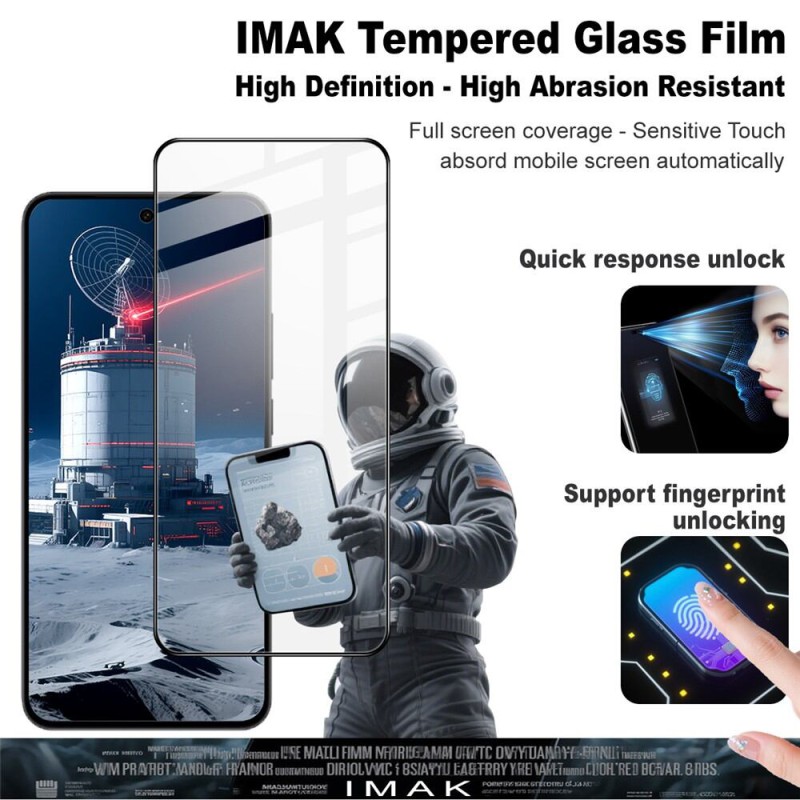Picture of For Oppo Reno 14F 6.57 inches Good Quality Real Tempered Glass Screen Protector-Black