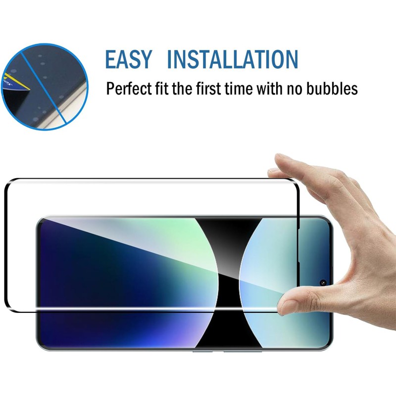 Picture of For Xiaomi Redmi Note 15 Pro+ 5G HD Full Screen Protector Silk Printing Black Good Quality Real Tempered Glass-Black