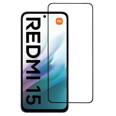 Picture of For Xiaomi Redmi 15 4G (169mm) / 15 5G (Global) (169mm) Good Quality Real Tempered Glass Screen Protector-Black