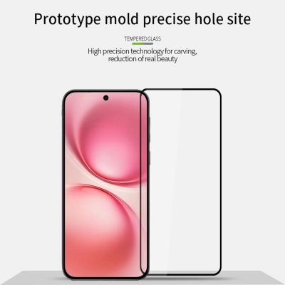 Picture of For vivo X200 FE   Screen Protector Full Glue Silk Printing Tempered Glass Film Support Fingerprint Unlock-vivo X200 FE