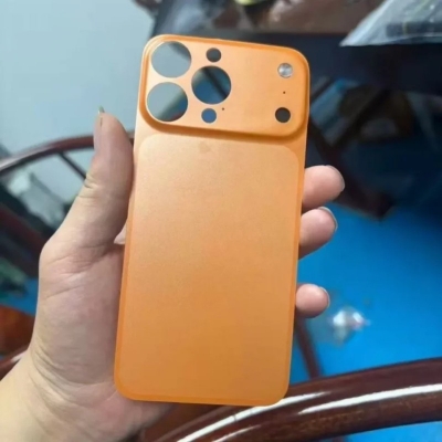 Picture of Converter Aluminum Back Plate | Skin Peel & Stick | Upgrade Kit For iPhone 13 Pro Convert into 17 Pro | Skin For iPhone13 Pro into 17 Pro Max. (Cosmic Orange, iPhone 13 Pro)