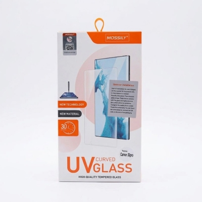 Picture of For Tecno Camon 40 Pro  Mossily Premium UV Curved Liquid Tempered Glass Screen Protector - Full Glue Protection & High Sensitivity-Tecno Camon 40 Pro