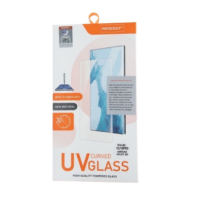Picture of For Realme 15 / Realme 15 Pro  Mossily Premium UV Curved Liquid Tempered Glass Screen Protector - Full Glue Protection & High Sensitivity-Realme 15