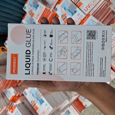Picture of For Tecno Camon 30S  Mossily Premium UV Curved Liquid Tempered Glass Screen Protector - Full Glue Protection & High Sensitivity-Tecno Camon 30S