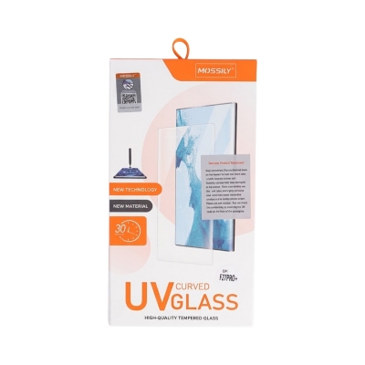 Picture of For Oppo F27 Pro+  Mossily Premium UV Curved Liquid Tempered Glass Screen Protector - Full Glue Protection & High Sensitivity-Oppo F27 Pro,