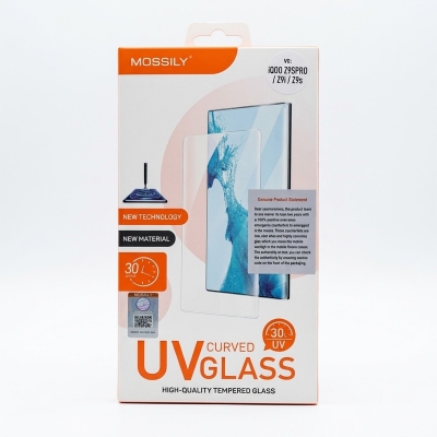 Picture of For vivo iQOO Z9s Pro / vivo iQOO Z9x / vivo V40e  Mossily Premium UV Curved Liquid Tempered Glass Screen Protector - Full Glue Protection & High Sensitivity-vivo iQOO Z9s Pro