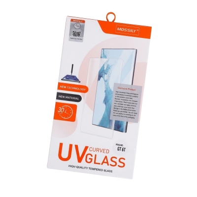 Picture of For Realme GT 6T  Mossily Premium UV Curved Liquid Tempered Glass Screen Protector - Full Glue Protection & High Sensitivity-Realme GT 6T
