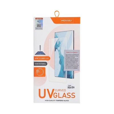 Picture of For Tecno Pova Slim  Mossily Premium UV Curved Liquid Tempered Glass Screen Protector - Full Glue Protection & High Sensitivity-Tecno Pova Slim