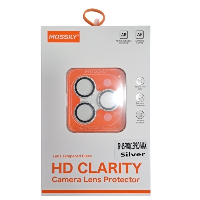 Picture of Premium HD Clarity Camera Lens Protector with Aviation Aluminum Frame - AR Coating & Diamond Protection For Apple iPhone 15 Pro / Apple iPhone 15 Pro Max