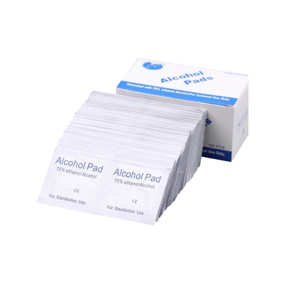 Picture of 100 Piece Portable Alcohol Pad Antiseptic Skin Cleaning Care Jewelry Mobile Phone Cleaning Wipe