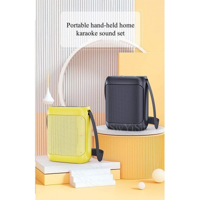 Picture of YS-220 Outdoor karaoke straps speaker with Dual UHF wireless mic speaker with  Dual microphone Multicolor