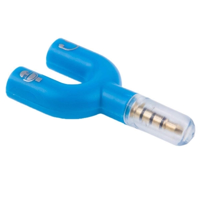 Picture of 3.5mm Stereo Male to Dual Female Adapter Mic Jack Audio Splitter For Huawei Headphone Microphone AUX Multicolor