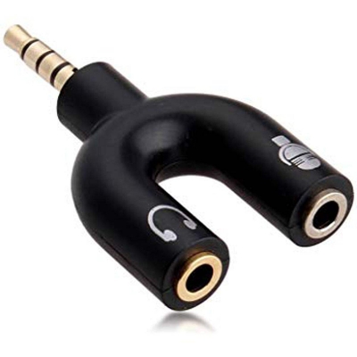 Picture of U-Shape Smartphone 3.5mm Audio Splitter For Headphone And Microphone Multicolor