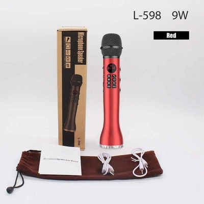 Picture of Bluetooth Handheld KTV Microphone L-598 KTV Wireless Music Speaker Player 