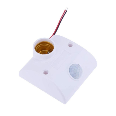 Picture of Motion Sensor Light Holder, Infrared Motion PIR Sensor Automatic LED Light Lamp Holder Switch White