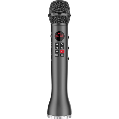 Picture of 3 in 1 Wireless Karaoke Microphone Handheld Bluetooth Speaker Singing Recorder Microphone High Volume Long Battery Life L598 