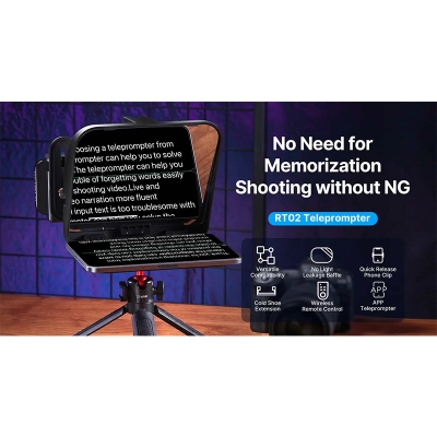 Picture of Ulanzi RT02 Universal Teleprompter For Tablets And Smartphones With Remote Control 